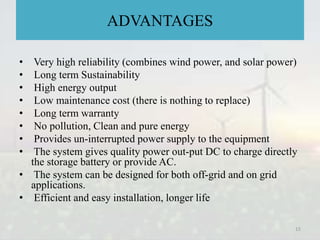 Rural electrification through solar and wind hybrid system | PPTX