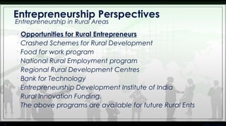 Rural entrepreneurship | PPT