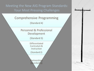 Meeting the New AIG Program Standards: Your Most Pressing Challenges 