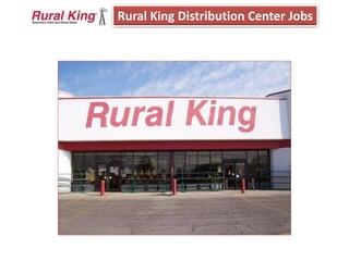 Rural King Distribution Center Jobs
 