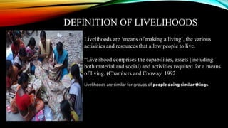 Types Livelihood Rural livelihood approach | PPTX
