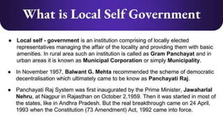 What is local self goverment
 