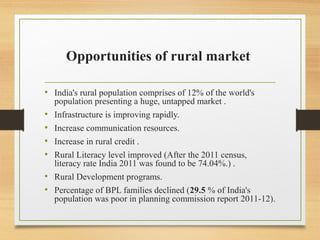 challenges and opportunities of rural market | PPT