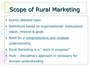 Rural Marketing - Rural Consumer Behavior & Distribution Strategies | PPT