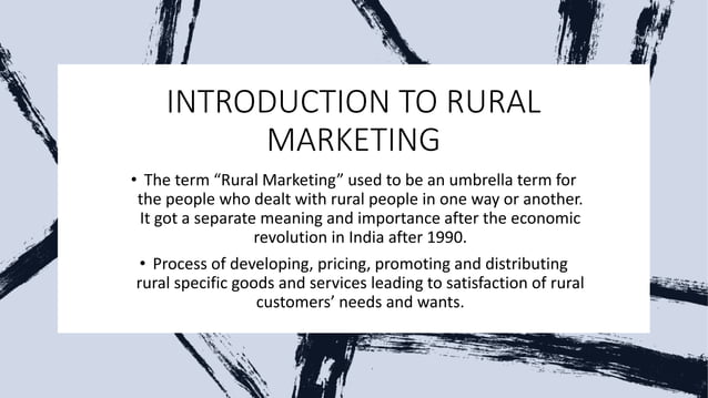 Rural marketing - FMCG | PPTX | Agriculture | Industries