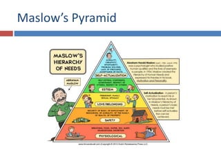 Maslow’s Pyramid
 