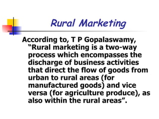 Rural marketing in india | PPT