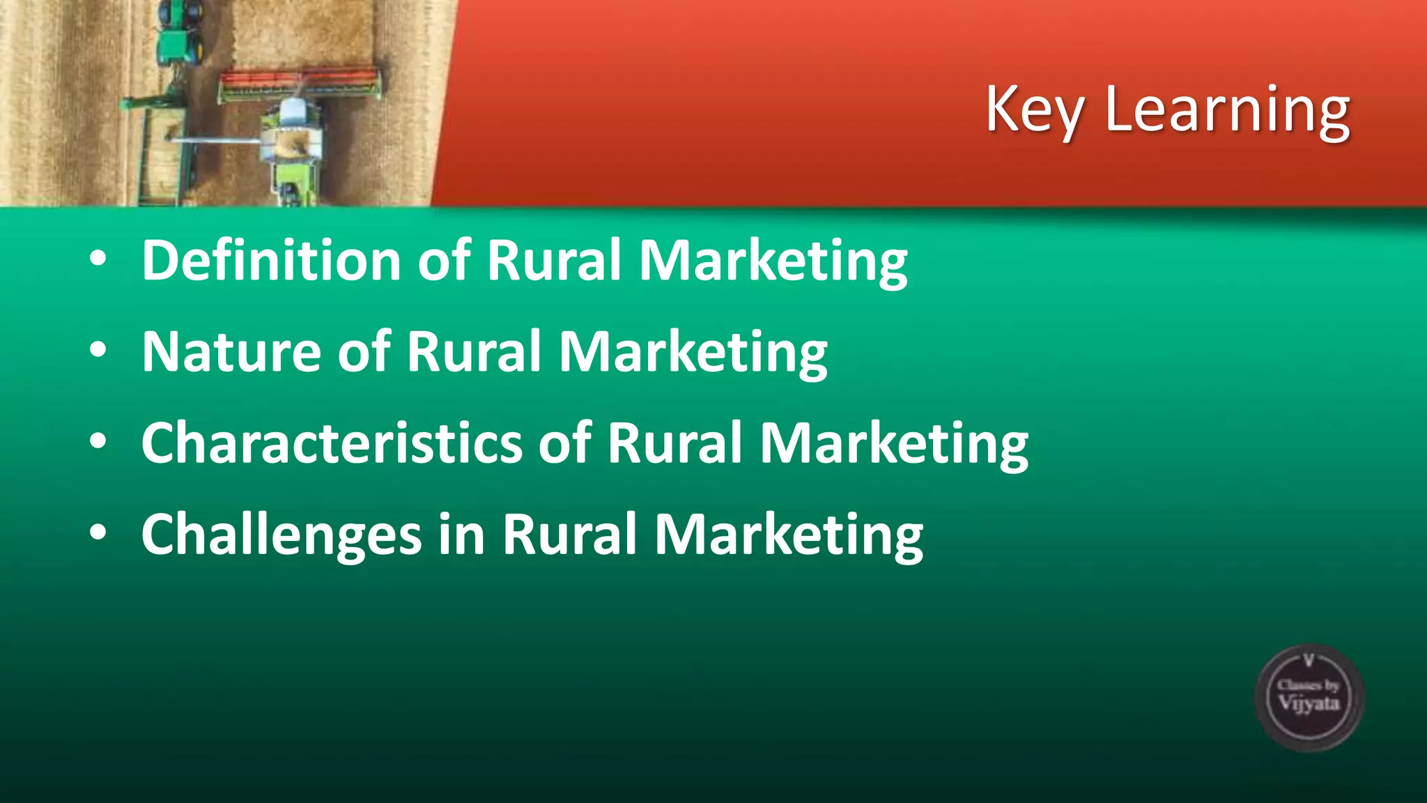 Introduction to Rural marketing | PPTX