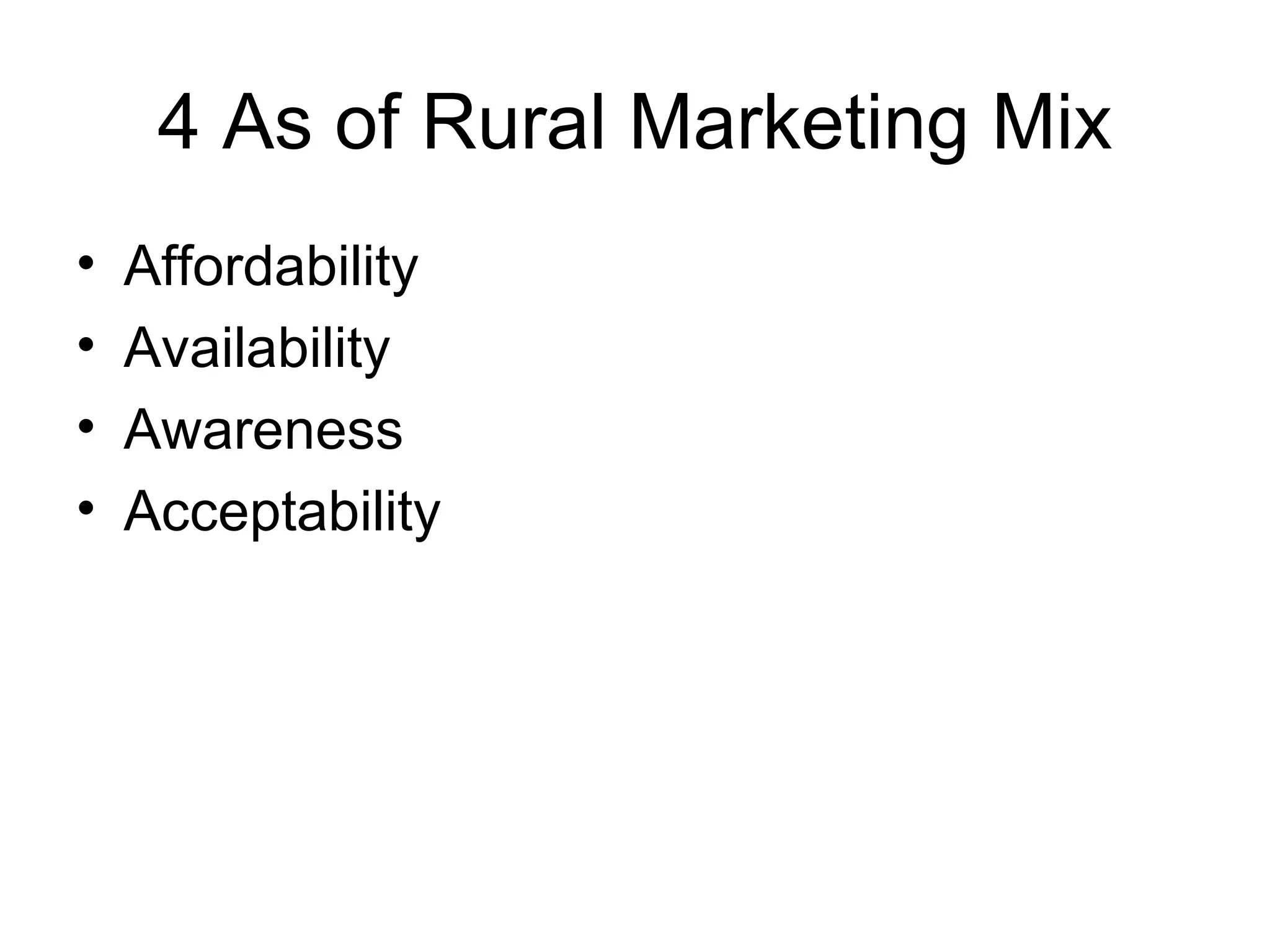 Rural Marketing Mix | PPT