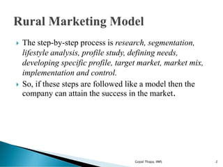 Rural marketing model | PDF