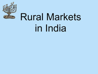 Rural Markets in India 