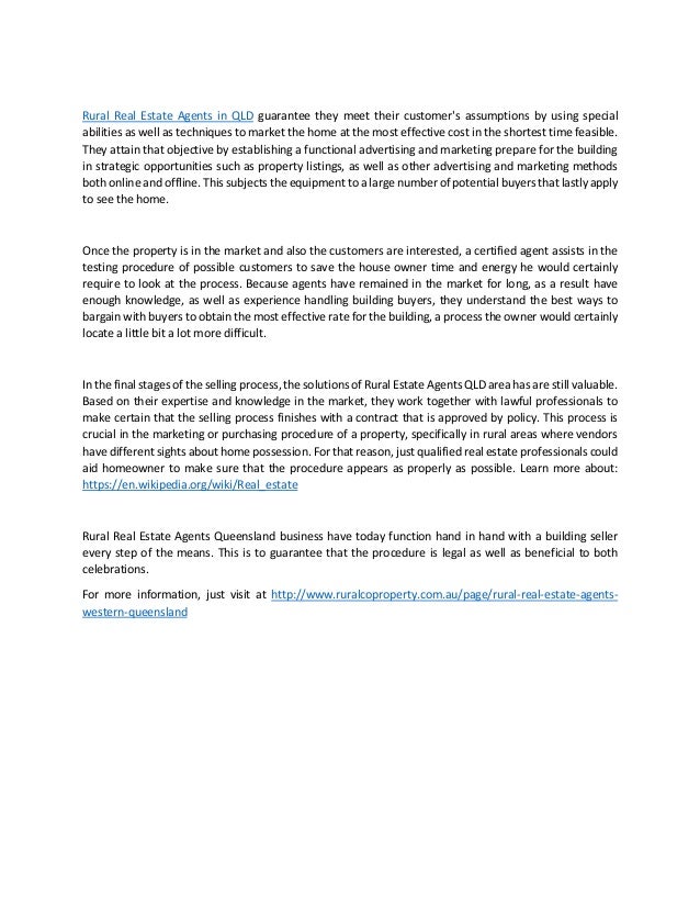 Rural real estate agents in qld