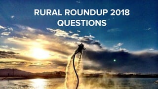 Digital Marketing Audit Campaign
Digital Audit Campaign
Overview
RURAL ROUNDUP 2018
QUESTIONS
 