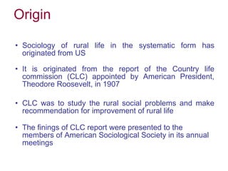 Rural sociology