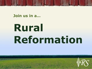 Rural Revolution Join us in a… 