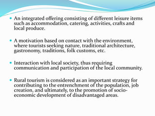 Rural tourism and community empowerment | PPTX