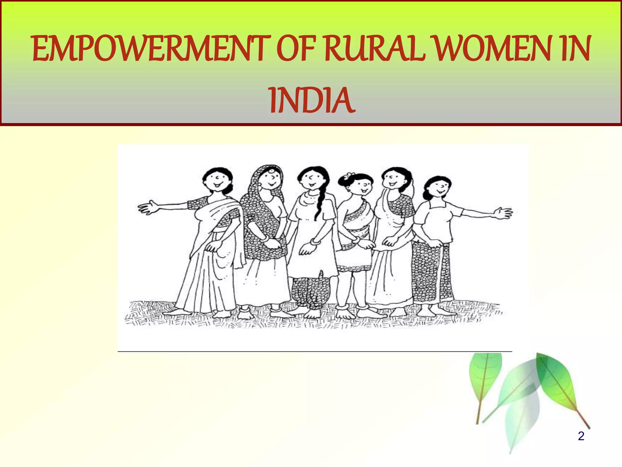 Empowerment of rural women in India | PPT