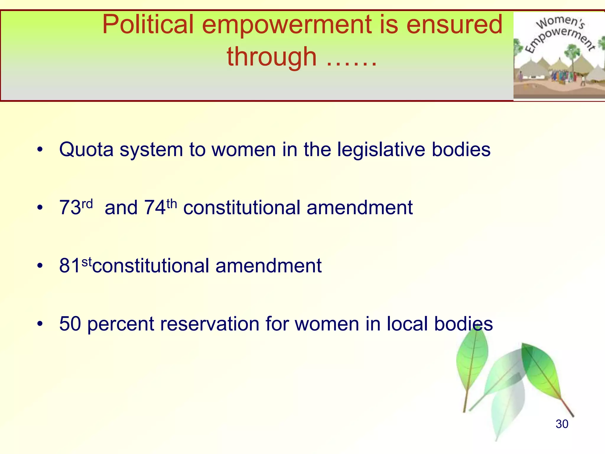 Empowerment of rural women in India | PPT