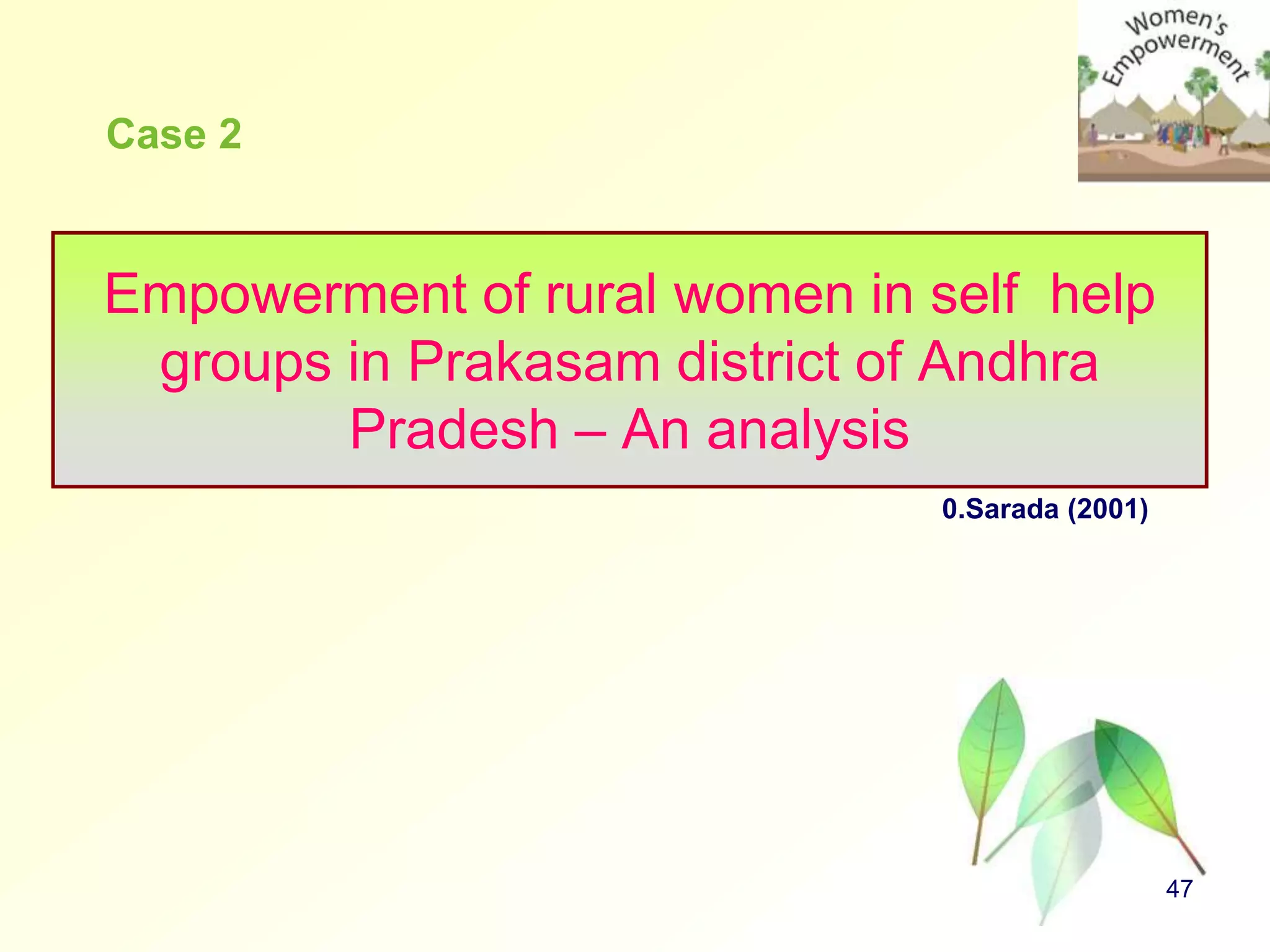 Empowerment of rural women in India | PPT