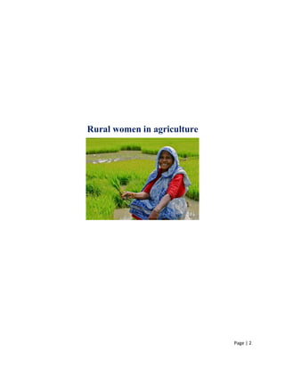 Rural women in agriculture(Morshed) | PDF