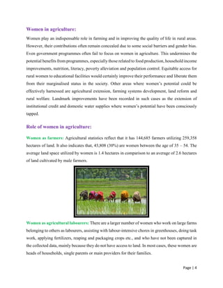Rural women in agriculture(Morshed) | PDF