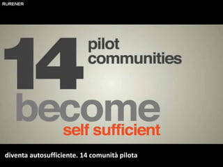 diventa autosufficiente. 14 comunità pilota