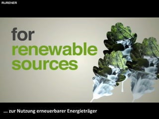 ... zur Nutzung erneuerbarer Energieträger 