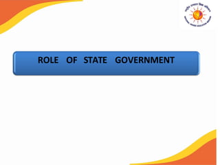 ROLE OF STATE GOVERNMENT
 