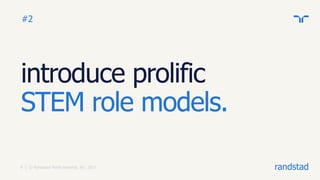 randstad
introduce prolific
STEM role models.
9 | © Randstad North America, Inc. 2017
#2
 