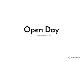 Open Day - September 2016