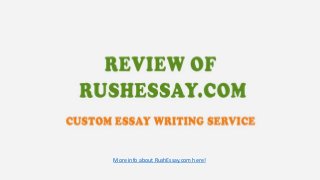 More info about RushEssay.com here!
 