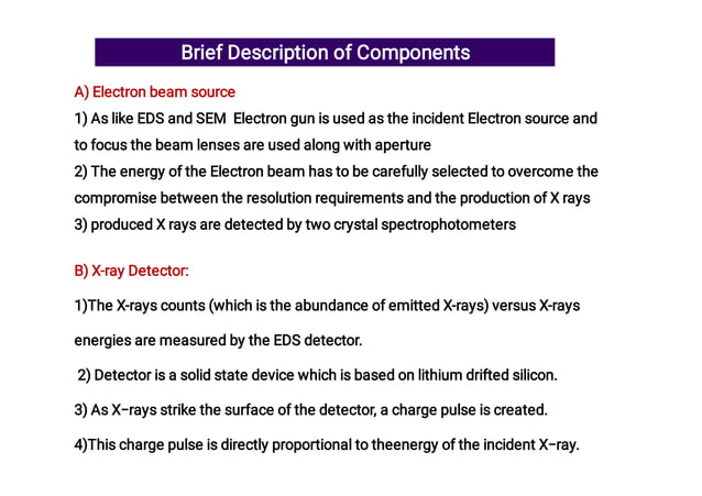 ( EDAX)energy Dispersive xray spectroscopy | PDF
