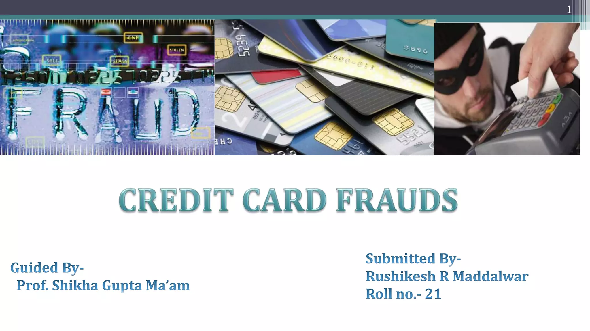 Credit card frauds | PPTX