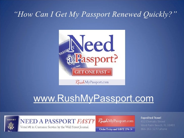Rush My Rated 1 Passport Expeditor In The U S
