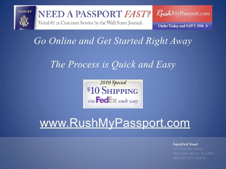 Rush My Rated 1 Passport Expeditor In The U S