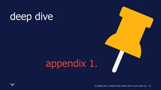 |
deep dive
appendix 1.
24© randstad 2018 | employer brand research 2018, country report usa.
 