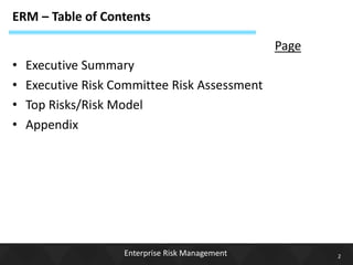 Enterprise Risk Management | PDF