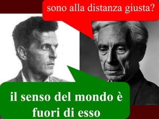 sono alla distanza giusta?

il senso del mondo è
fuori di esso

 
