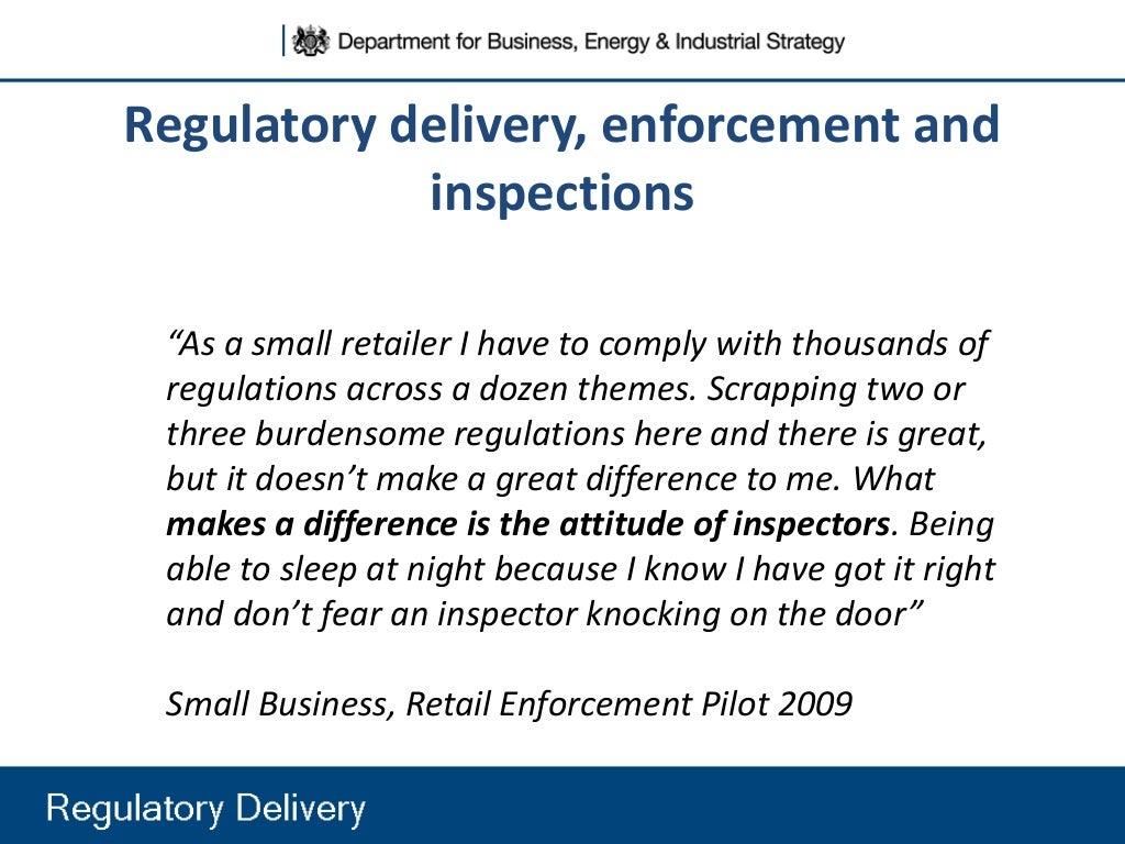 Regulatory Enforcement and Inspections An important part of regulat…