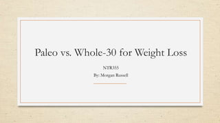 The Paleo and Whole 30 Diet for Bariatric Patients
