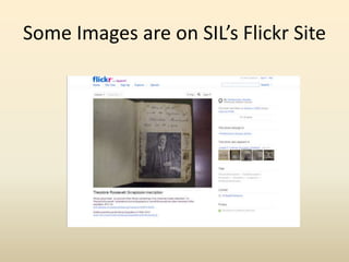 Some Images are on SIL’s Flickr Site
 