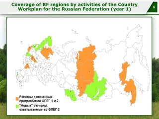 Coverage of RF regions by activities of the Country
Workplan for the Russian Federation (year 1)

6

 