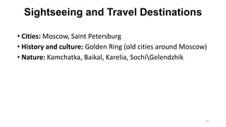 Recipes
…Cabbage roll, Solyanka,
Kotlety, Pirozhki, Syrniki…
http://bit.ly/RuRecipes
69
Okroshka (cold soup) Borscht (hot soup) BliniBlinchiki
Olivier salad Dressed herringFur coat
 