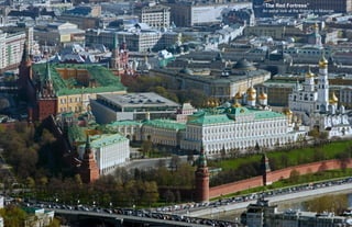 “The Red Fortress”
An aerial look at the Kremlin in Moscow.
 