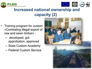Continuation of the formal official ENA-FLEG process (2)The national-wide public opinion poll on FLEG is preparedSame methodology as in 2005 is applied (dynamics)Consultations with FFA on facilitating experts meetings to preparing high-level ENA FLEG forum 