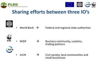 Improving  the FLEG planning and monitoring at the national, regional (local), and interagency levels (WB, WWF)