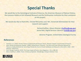 Special Thanks
    We would like to the Gemological Institute of America, the American Museum of Natural History,
    the ...