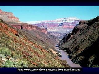 Река Колорадо глубоко в ущелье Большого Каньона
 
