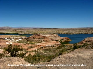 Мадди
Крик
Формация Мадди Крик в северной части реки Колорадо у озера Мид
 