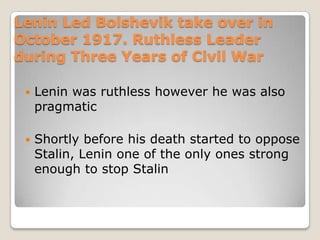 Russian Civil War... (1918-20), conflict in which the Red Army successfully defended the newly formed Bolshevik government against various Russian and interventionist anti-Bolshevik armies.White Army versus the Red ArmyTrotsky Formed the Red army
